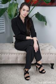 "Angelina Moon’s Thigh High Seduction with Spit Play" Gallery - Photo 2