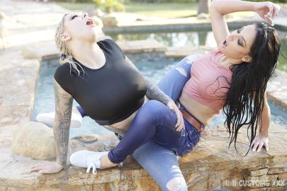Wet & Wild: Karma Rx & Ginanna Grey’s Denim Makeout Meltdown Gallery - Photo 42